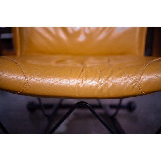 Image 1 of Vintage Flyer fauteuil in leer en metaal van Pierre Mazairac en Karel Boonzaaijer voor Young International, 1980