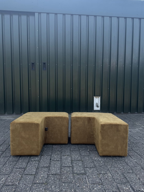 Image 1 of 2x Modulaire Hoek/Puzzel Ottomans