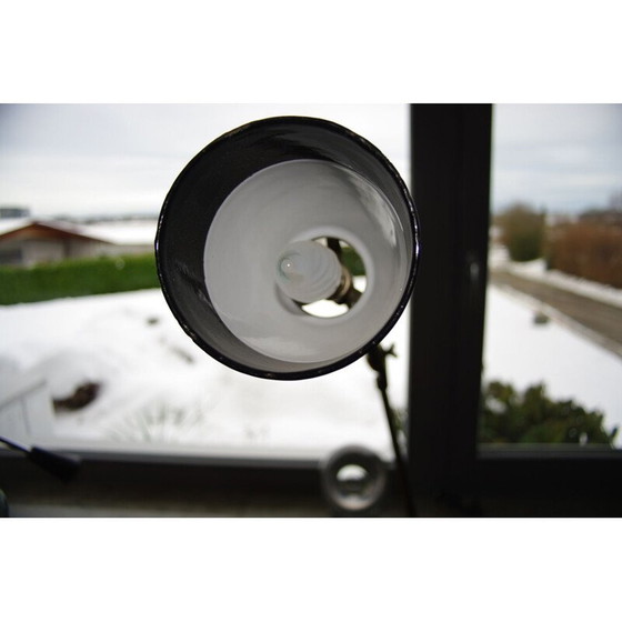 Image 1 of Vintage notenhouten patella architect lamp Zwitsers 1950