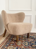 Vintage comfortabele Bouclé fauteuil