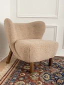 Vintage comfortabele Bouclé fauteuil