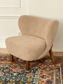 Vintage comfortabele Bouclé fauteuil