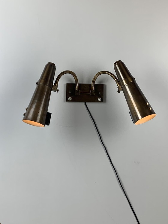 Image 1 of Wandlamp met zwanenhals, 1950