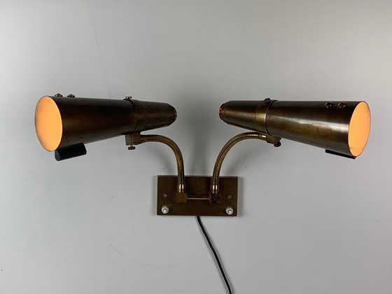 Image 1 of Wandlamp met zwanenhals, 1950