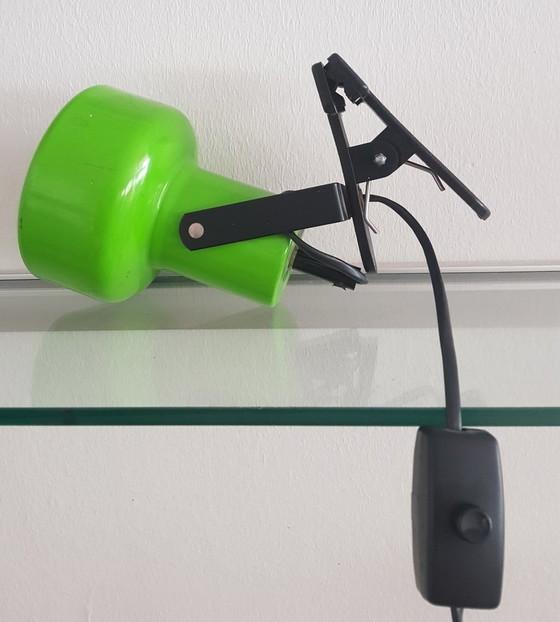 Image 1 of Groene klemlamp, 1970S