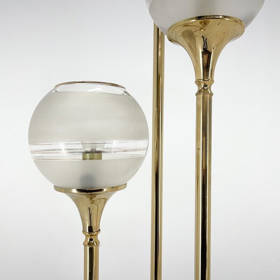 Image 1 of Italiaanse vintage vloerlamp van metaal en glas, 1970