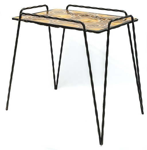 Kleine smeedijzeren tafel