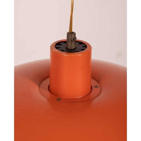 Image 1 of Deense vintage oranje metalen kroonluchter van Poul Hanningsen voor Louis Poulsen, jaren 1960