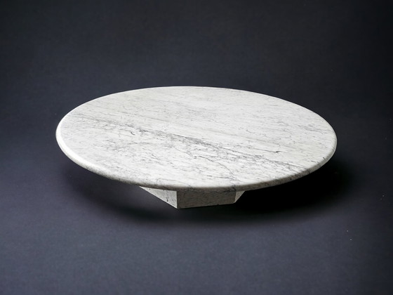 Image 1 of Carrara Marble Coffeetable ~130cm, Italy 1970's