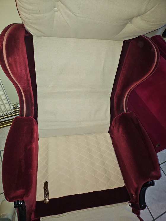 Image 1 of 2 Jean Prevost Fauteuils Met Poef