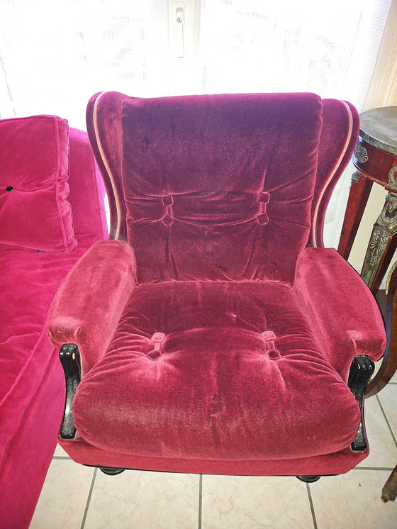 Image 1 of 2 Jean Prevost Fauteuils Met Poef