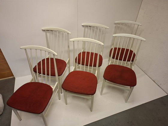 Image 1 of 6X Scandinavische Eetkamerstoelen