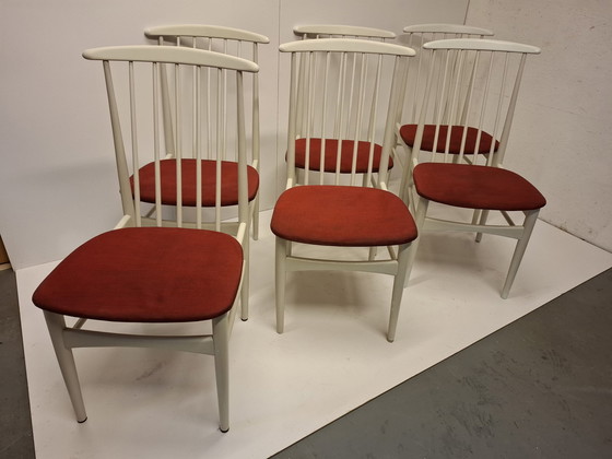 Image 1 of 6X Scandinavische Eetkamerstoelen