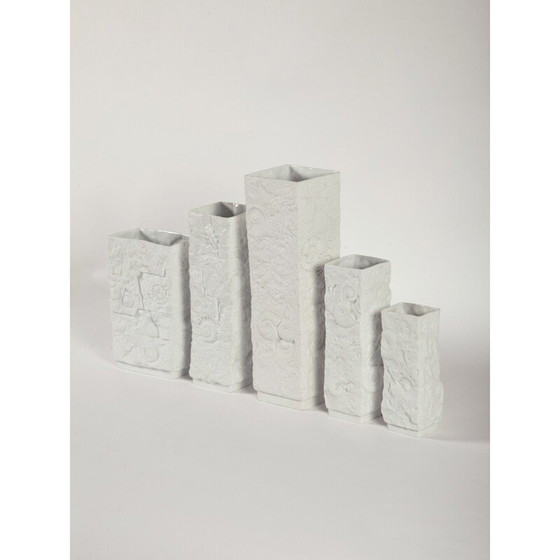 Image 1 of Vintage biscuit porseleinen vazen, Duitsland 1960