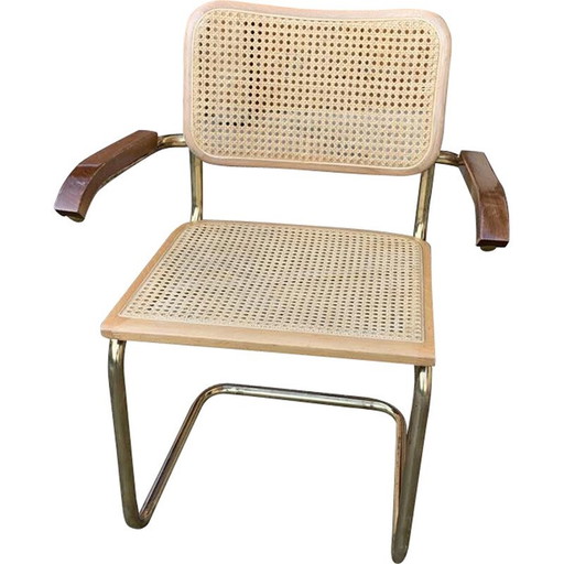 Mid-century Italiaanse B64 Cesca fauteuil van Marcel Breuer, 1970