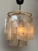 Set van 2 capiz schelpen schelp hanglamp hanglampen opaline 