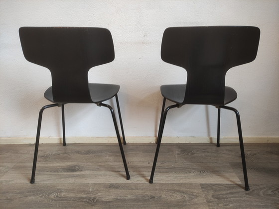 Image 1 of 2x Arne Jacobsen Fritz Hansen 3103 hamerstoel 1965