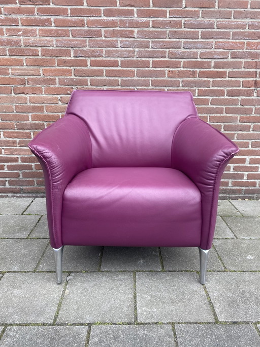 Leolux Mayon Lederen Fauteuil