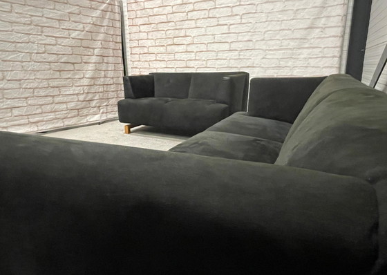 Image 1 of 3+2-zits Leolux Sofa Set Vintage Stijl Suede/Leder Stof