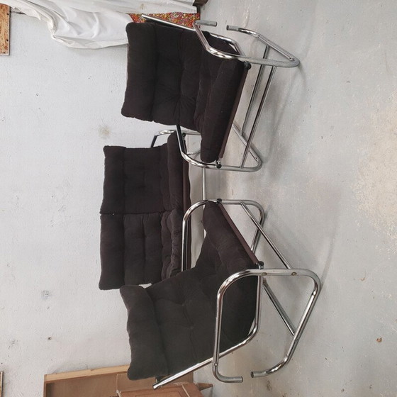 Image 1 of Vintage verchroomde buisvormige woonkamer set, 1970