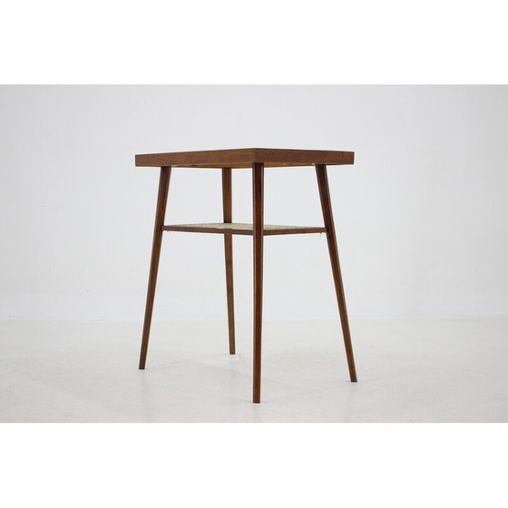 Image 1 of Vintage eikenhouten bijzettafel, Tsjecho-Slowakije 1960