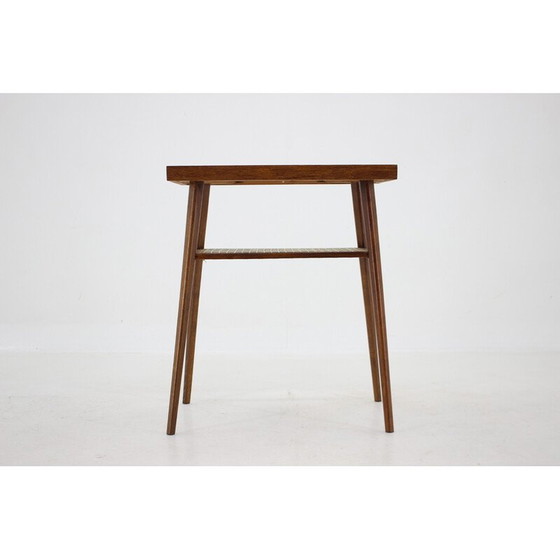 Image 1 of Vintage eikenhouten bijzettafel, Tsjecho-Slowakije 1960