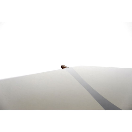 Image 1 of Scandinavische vintage walnoten salontafel door Fredrik Schriever-Abeln voor Örebro Glass, Zweden 1960