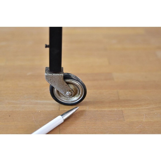 Image 1 of Vintage zwart metalen barwagens van Herbert Hirche voor Christian Holzäpfel KG, Duitsland 1960