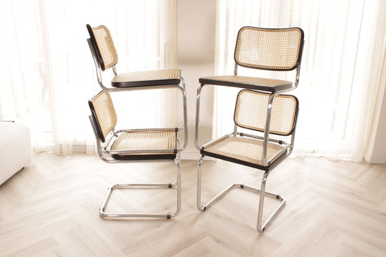 Image 1 of 4x Gavina Cesca stoelen door Marcel Breuer