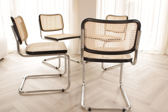 Image 1 of 4x Gavina Cesca stoelen door Marcel Breuer