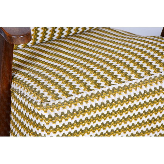 Image 1 of Paar vintage Art Deco fauteuils in massief beuken, Tsjecho-Slowakije 1920