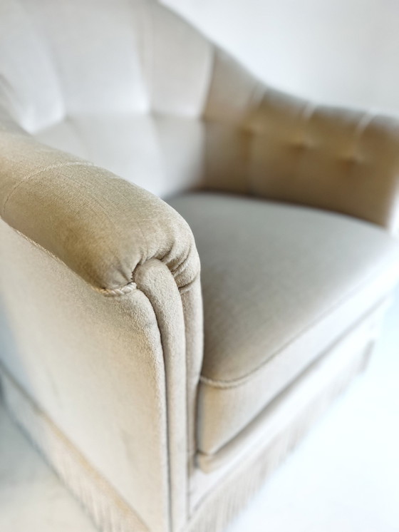 Image 1 of 2X Vintage Velours Cocktail Fauteuil ‘60