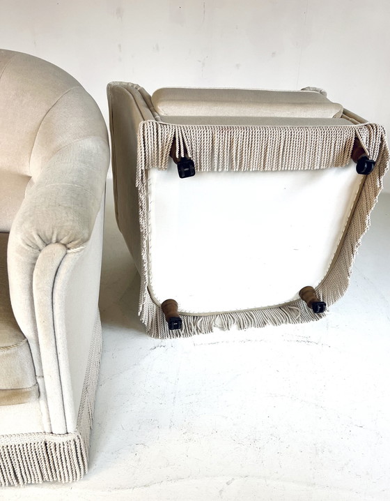 Image 1 of 2X Vintage Velours Cocktail Fauteuil ‘60