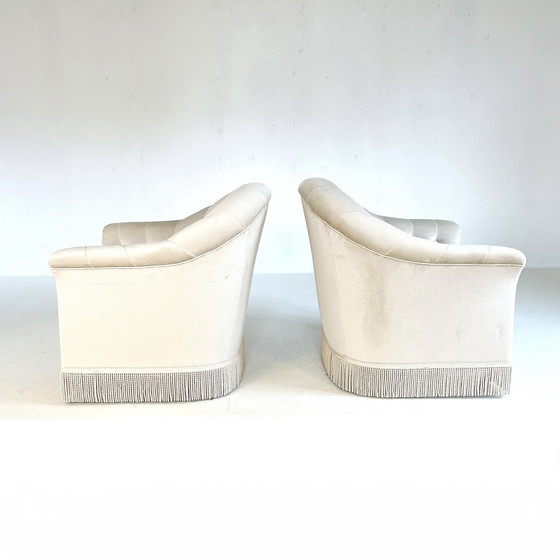 Image 1 of 2X Vintage Velours Cocktail Fauteuil ‘60