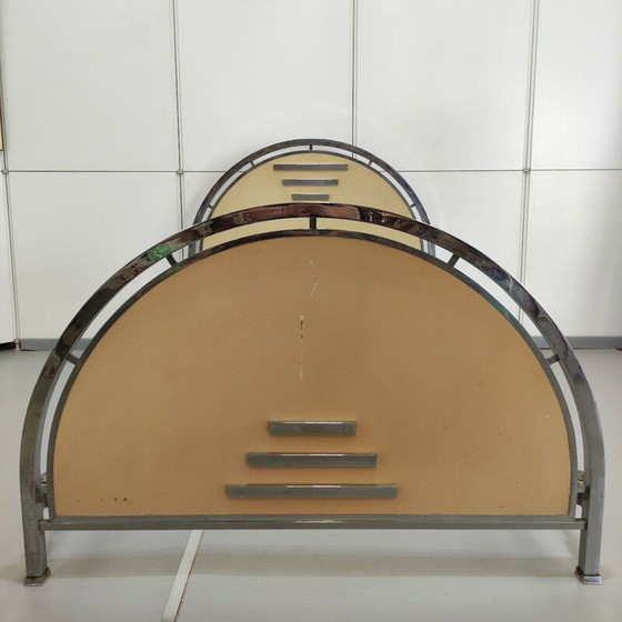 Image 1 of Art Deco vintage bed van verchroomd staal