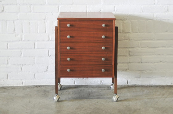 Image 1 of Vintage ladekastje op wieltjes