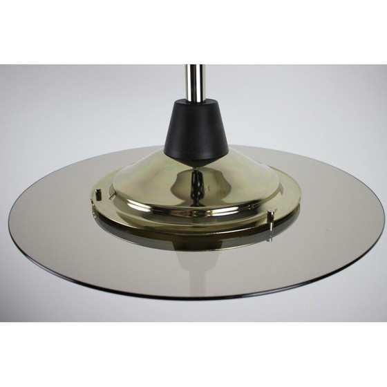 Image 1 of Vintage hanglamp van messing en glas, Duitsland 1970