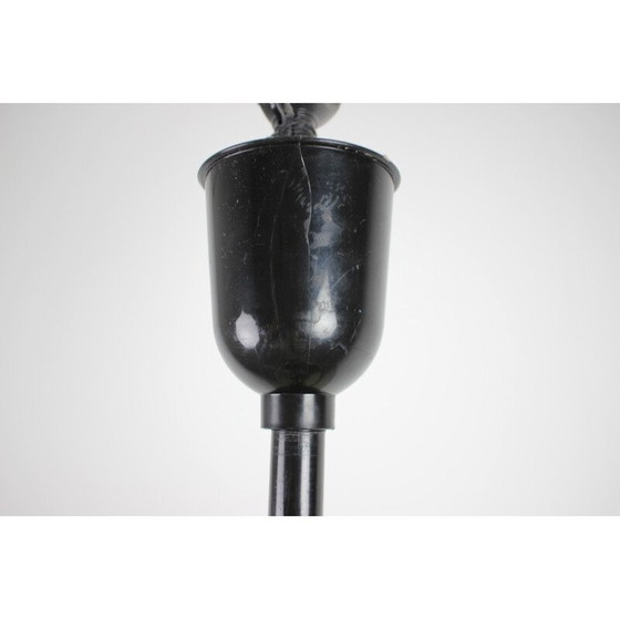 Image 1 of Vintage hanglamp van messing en glas, Duitsland 1970