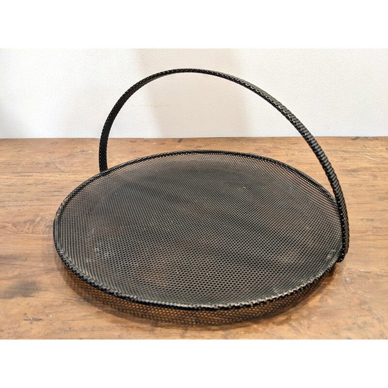 Image 1 of Vintage zwart metalen mand van Mathieu Mategot, 1950-1960