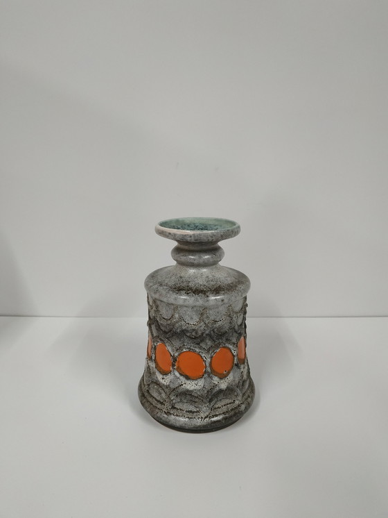 Image 1 of Strehla (Ddr) Keramieken Lava Bloempot/Vaas (West Germany Style)