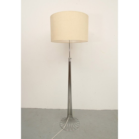 Image 1 of Vintage verstelbare vloerlamp in chroomstaal, Denemarken 1960