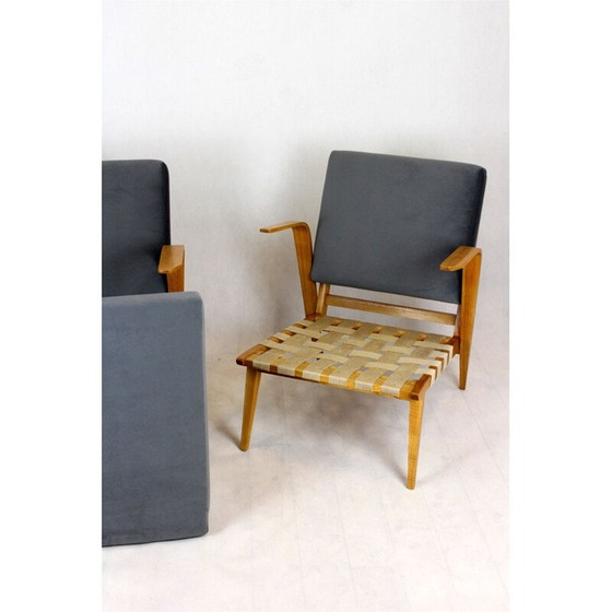 Image 1 of Paar vintage gebogen houten fauteuils van Drevozpracujici Druzstvo, Tsjecho-Slowakije 1962