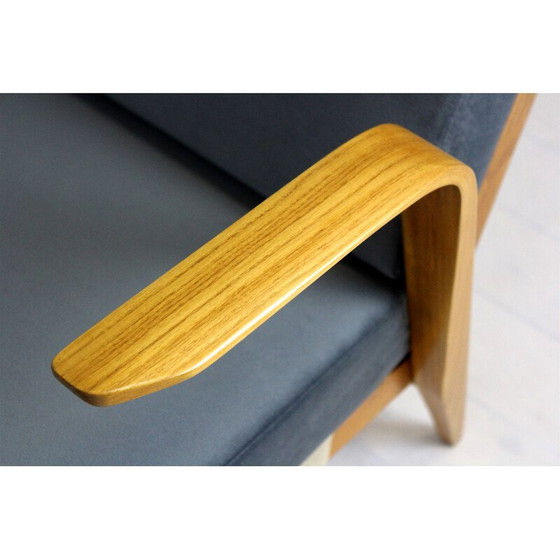 Image 1 of Paar vintage gebogen houten fauteuils van Drevozpracujici Druzstvo, Tsjecho-Slowakije 1962