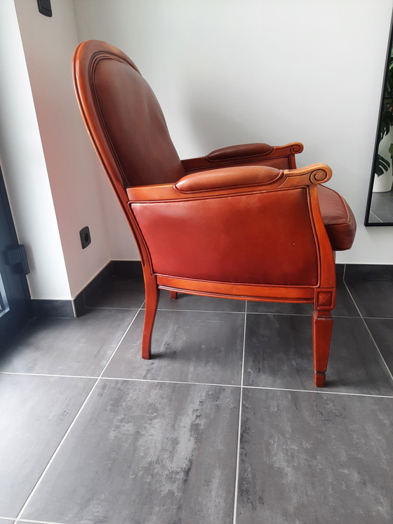 Image 1 of Mol & Geurts lederen vintage fauteuil