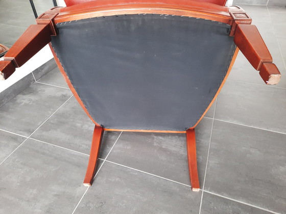 Image 1 of Mol & Geurts lederen vintage fauteuil