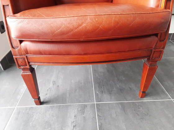 Image 1 of Mol & Geurts lederen vintage fauteuil