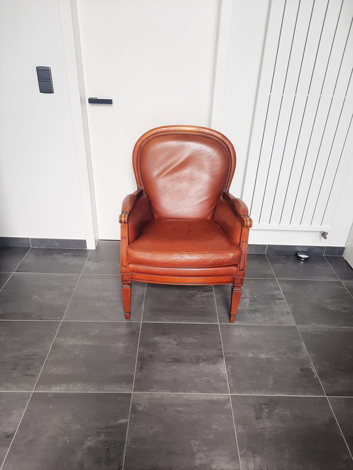 Mol & Geurts lederen vintage fauteuil