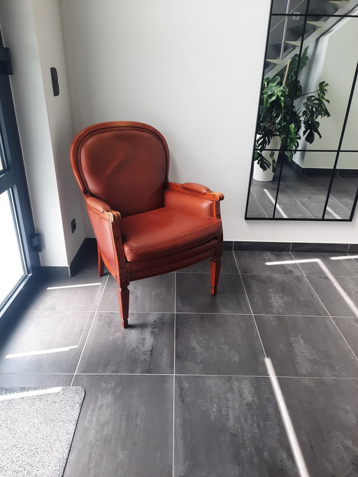 Mol & Geurts lederen vintage fauteuil