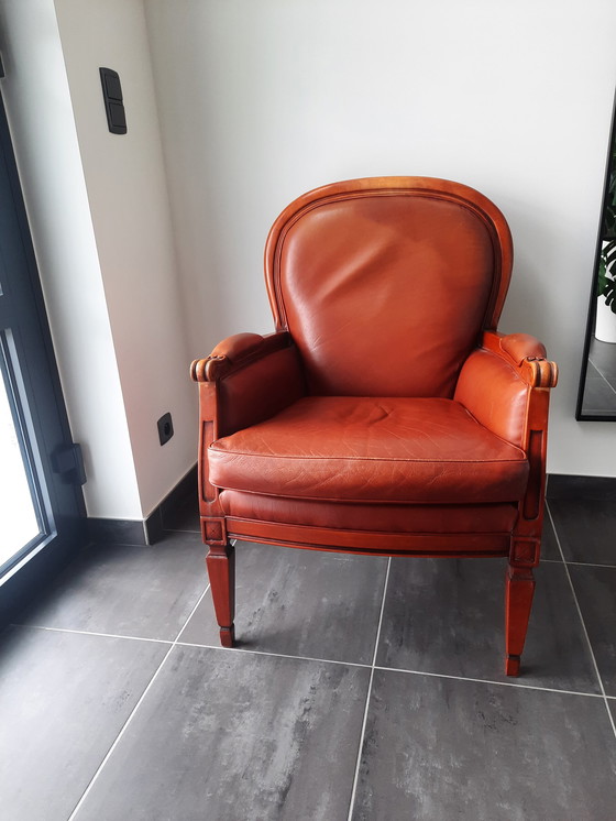 Image 1 of Mol & Geurts lederen vintage fauteuil