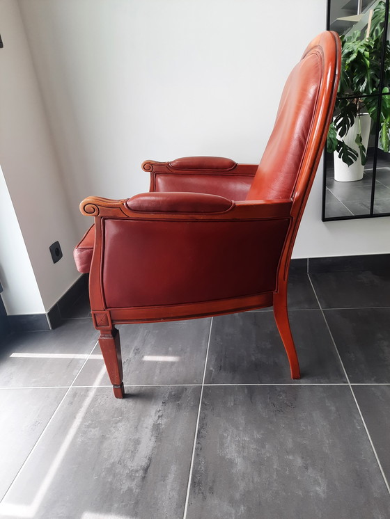 Image 1 of Mol & Geurts lederen vintage fauteuil